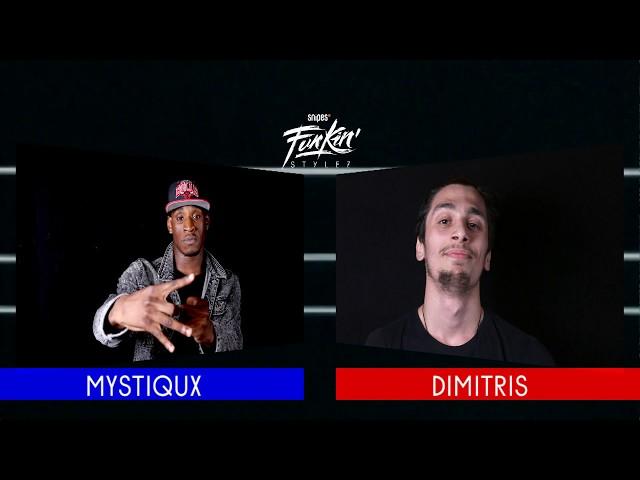 SNIPES FUNKIN STYLEZ 2018 - BEST TRICK HALF FINAL - MYSTIQUX vs. DIMITRIS