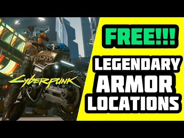 Cyberpunk 2077 - FREE Legendary Armor Locations! - Early Game QUICK GUIDE (Plus MAX Mod Slots)