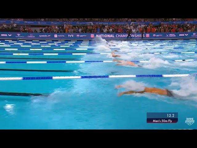 Michael Andrew VS Caleb Dressel 50 fly at Nationals!