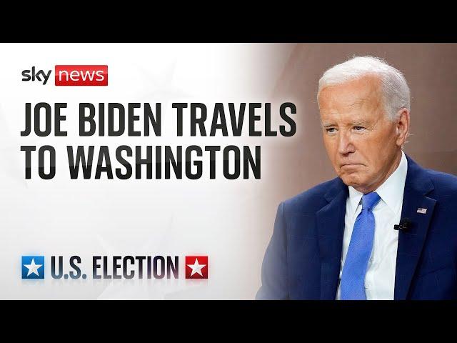 Joe Biden departs Delaware ahead of White House speech