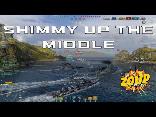 WoWS Shimakaze gameplay - up the middle