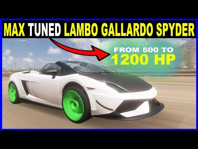 MAX TUNED Lamborghini Gallardo Spyder - Forza Horizon 5 Tuning to BREAK top max speed Limitation