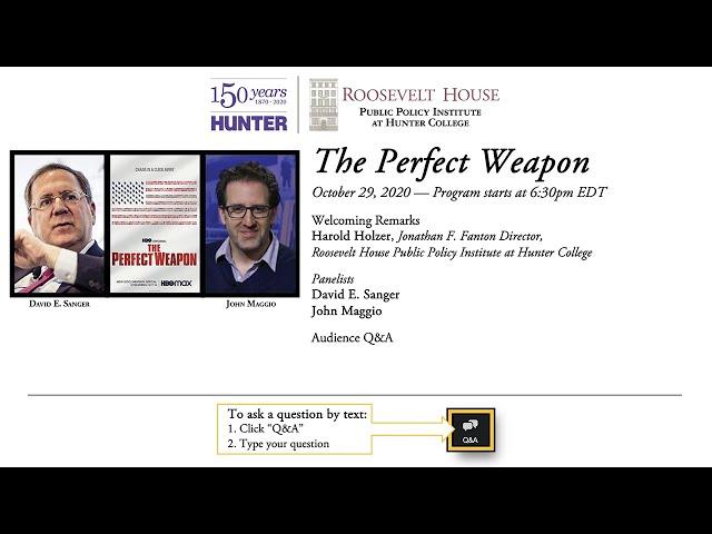 David E. Sanger and John Maggio — The Perfect Weapon