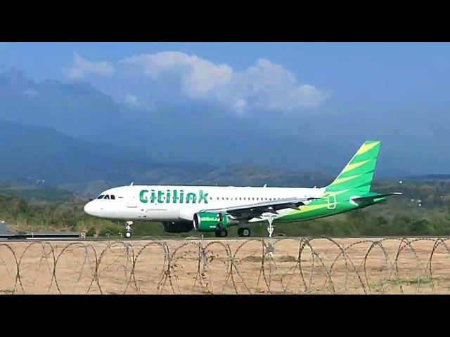 Kondisi sekitar Bandara Kediri Terbaru 2024 saat Pesawat Citilink Landing