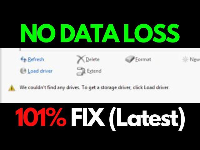 Fix We couldn't find any drives. to get a storage driver, click Load driver || Windows 7/8/10/11