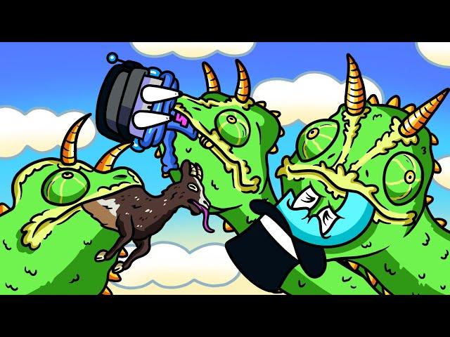 We Battle a Massive Chameleon Hydra in Goat Simulator 3 DLC!
