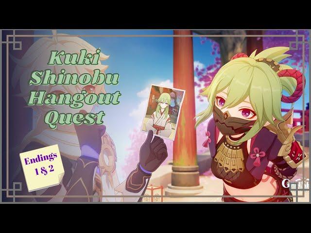 Kuki Shinobu Hangout Quest (Endings 1 & 2) | Genshin Impact【Version 2.7】