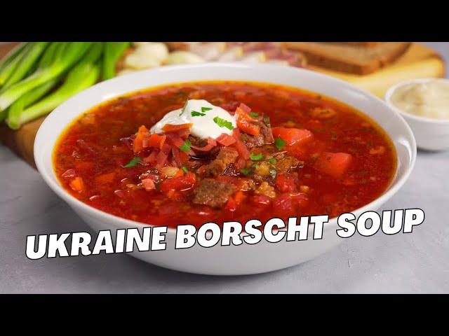 How To Make Ukrainian Borscht Soup! HOMEMADE BORSCHT. Cabbage & Beet Soup. Recipe by Always Yummy!