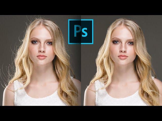 3 Steps to Remove Flyaway Hair FAST in Photoshop