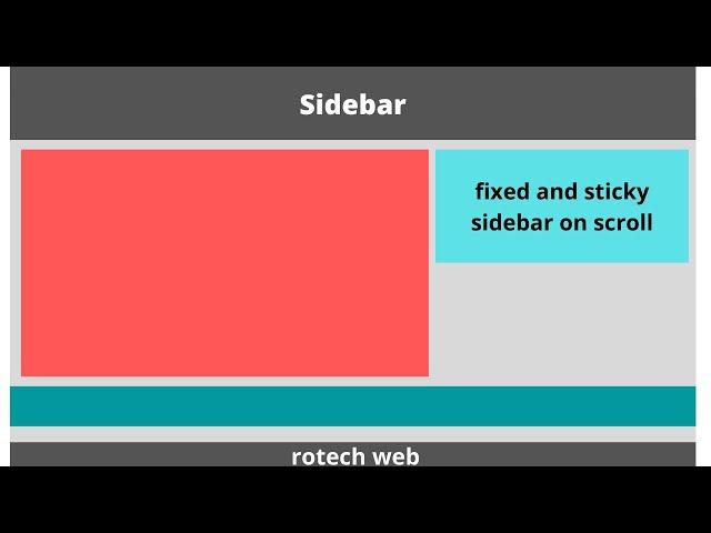 Sidebar - fixed and sticky sidebar on scroll