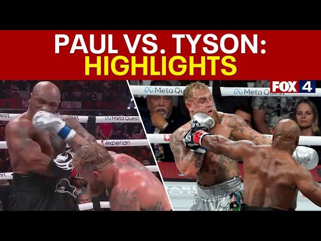 Jake Paul vs. Mike Tyson fight: HIGHLIGHTS