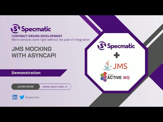 JMS Mocking with AsyncAPI using Specmatic