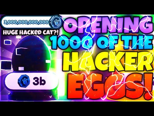  I HATCHED 1000 *HACKER EGGS* & HUGE HACKED CAT!?! | Pet Simulator X