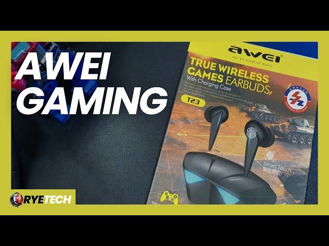 AWEI T23 True Wireless Games Earbuds UNBOXING and QUICK SPECS