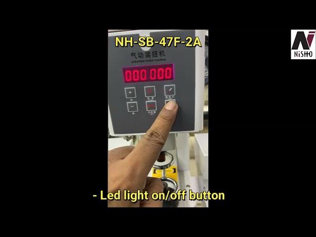 NISHO NH SB 47F 2A Digital Control Pneumatic Snap Button Machine