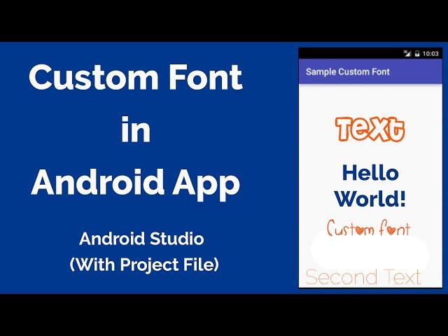 How to use Custom Font in Android App - Android Studio 2.0