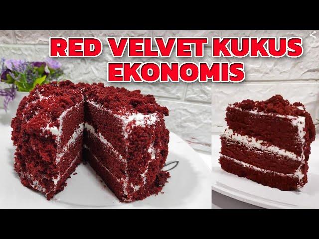 KUE RED VELVET KUKUS 4 TELUR LEMBUT DAN ENAK