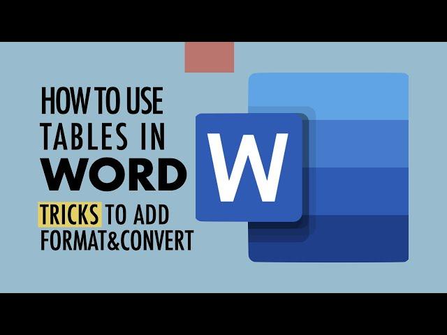 Microsoft Word - Formatting Tables for Beginners