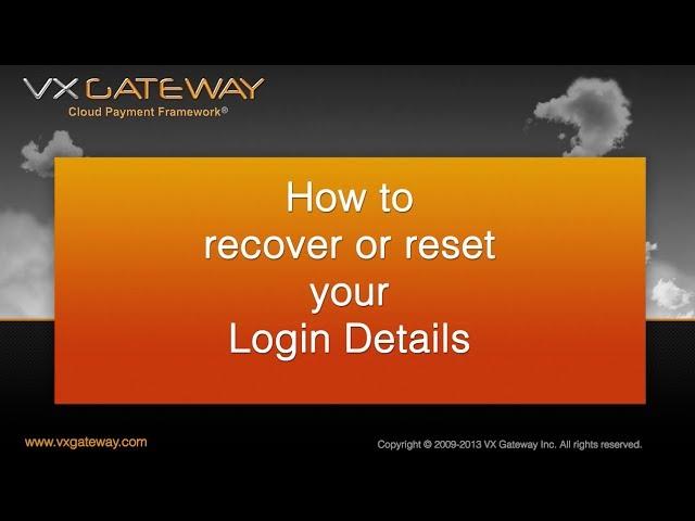 How to recover your Login Details (Username, Password, and PIN)