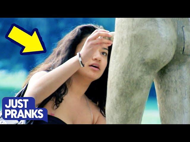 Sexy Statue Loses It's...  | Just For Laughs Gags