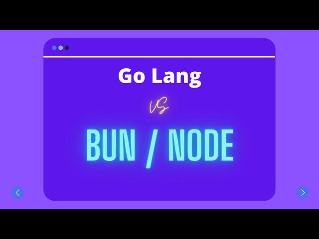 Go vs BUN and Node  speed test