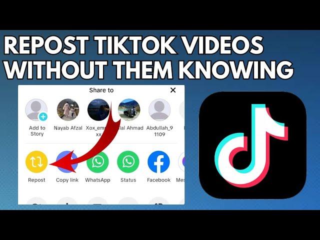 How to Repost Someones TikTok Video Without Them Knowing (100% Working Trick)