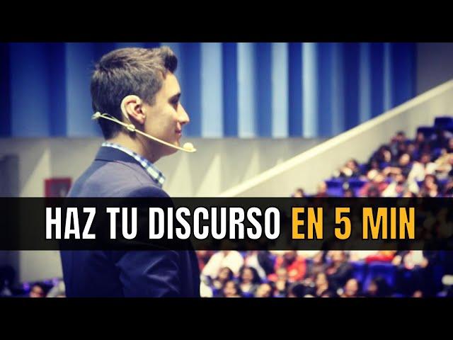 Cómo preparar un DISCURSO en 5 MINUTOS - ¡Sigue esta ESTRUCTURA!