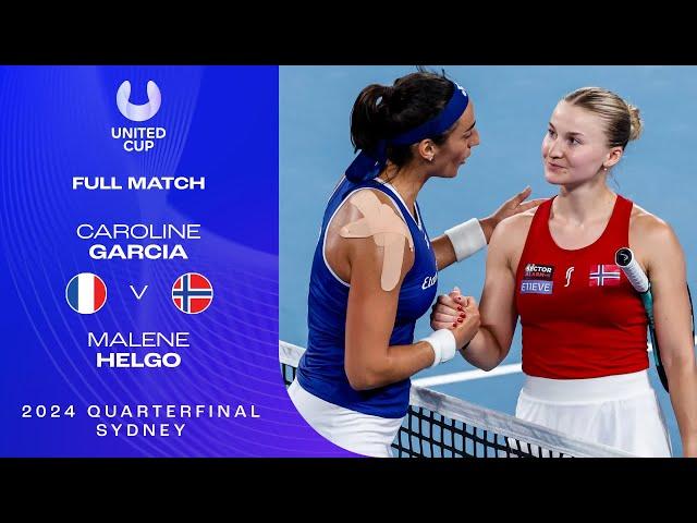 Caroline Garcia v Malene Helgo Full Match | United Cup 2024 Quarterfinal