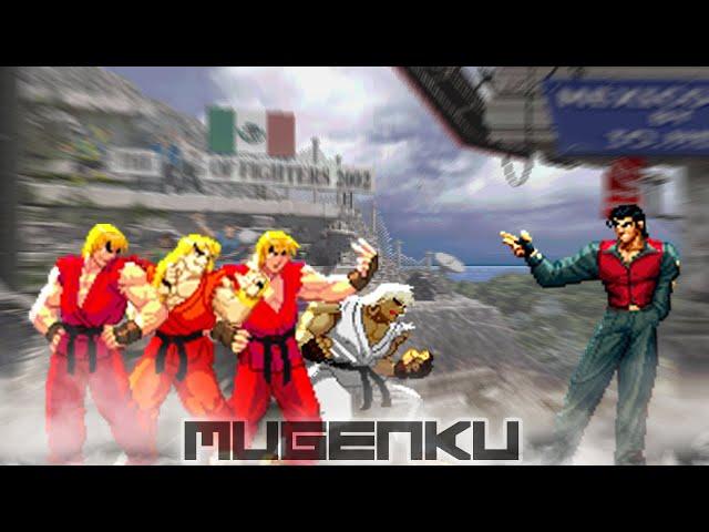 Riot Ken, Sensei Ken, Supermystery Ken, Master Ken vs Robert Garcia MUGEN