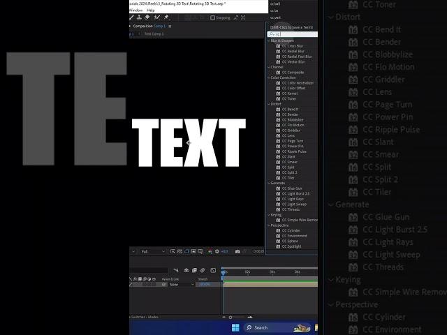 Twisted text animation in 10 seconds.After Effects Tutorial #aftereffctstuturial #adobeaftereffects