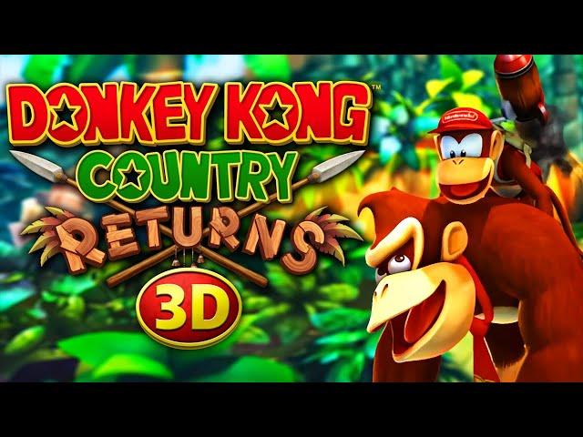 Donkey Kong Country Returns 3D - Full Game - No Damage 100% Walkthrough
