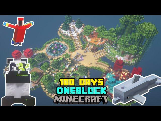 I Spent 100 DAYS Building A ZOO In ONEBLOCK MINECRAFT