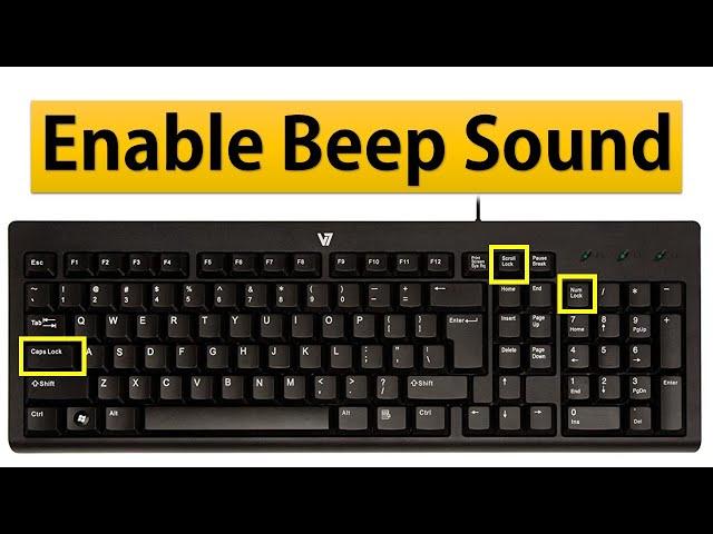 Enable/Disable Num Lock, Caps Lock, Scroll Lock Beep Sound in Windows 10