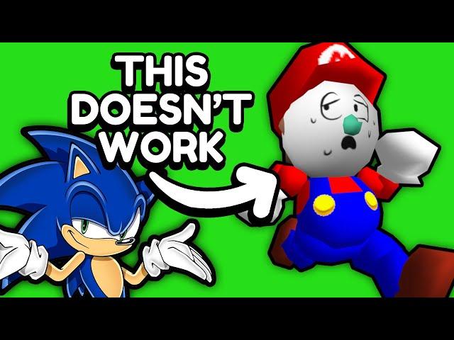 Beating a SONIC game as MARIO (IT'S TORTURE )