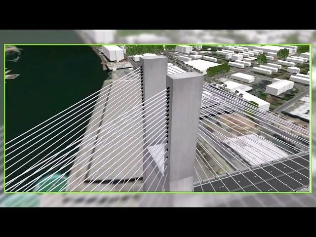 CityEngine 3D Model  - Talmadge Bridge, Savannah GA - JeffCity Geo+Media