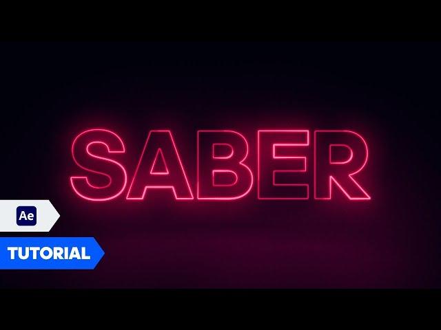 Como fazer CONTORNO NEON no Texto/Imagem no AFTER EFFECTS! (Efeito ''Saber'')