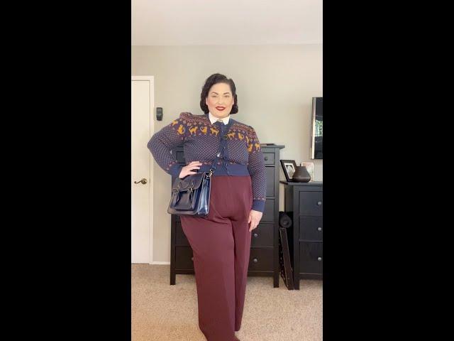 A vintage inspired fall outfit with my new trousers.