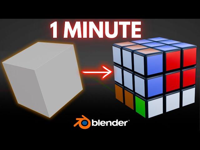 Create a Rubik's Cube in Blender in 1 Minute!