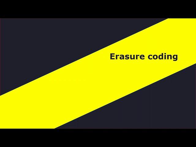 Storage erasure coding