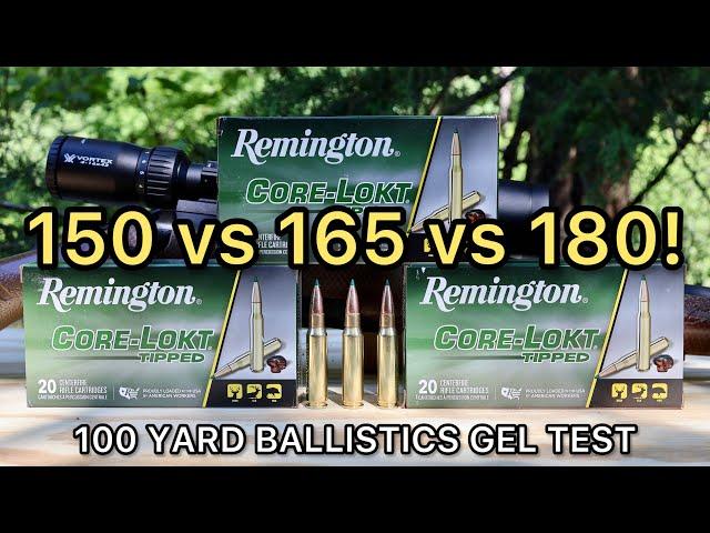 308 Winchester Remington Corelokt Tipped Ballistics Gel Ammo Test