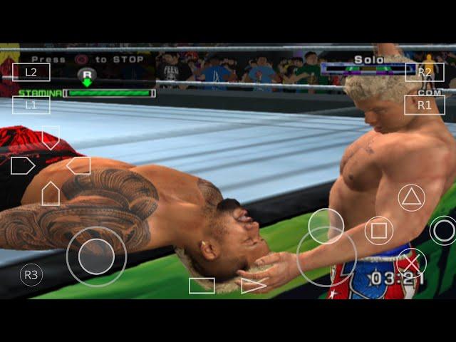 WWE 2K24 PS2 New Game For Aether SX2 PS2 Emulator On Android | Cody Rhodes Vs. Solo Sikoa | Gameplay