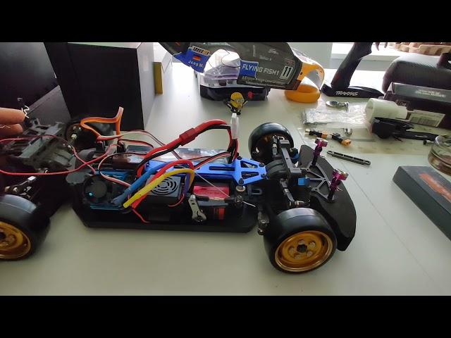 My RC Drift Car Brushless Setup and ESC Program card settings!