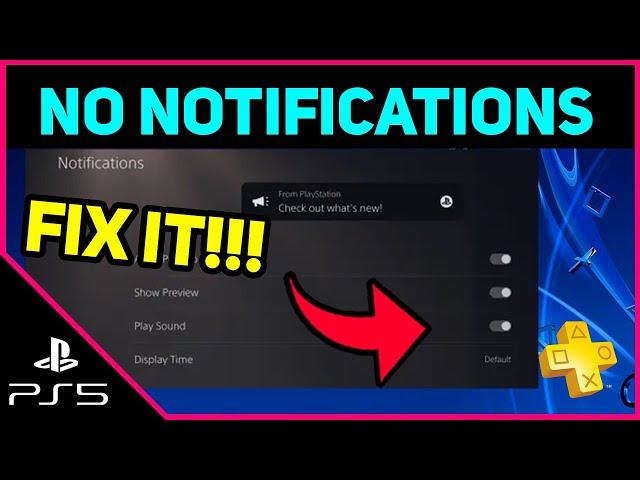 PS5 NO NOTIFICATIONS EASY FIX! (Fast Solution)