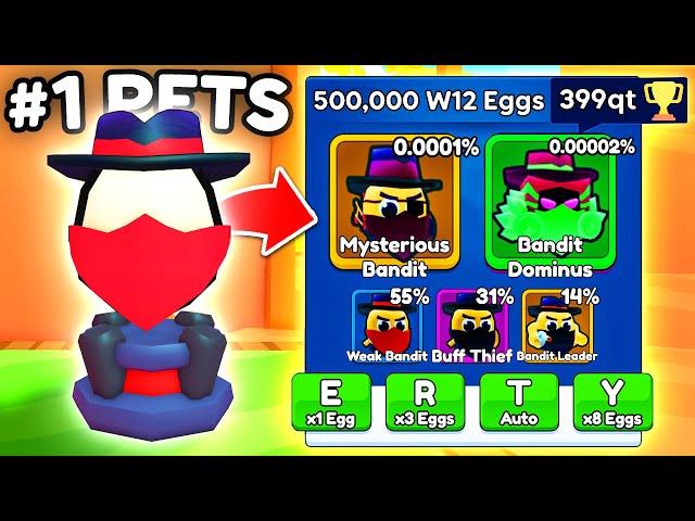 I Opened 500,000 New BEST Eggs For 0.00002% BANDIT DOMINUS in Arm Wrestling Simulator! (Roblox)