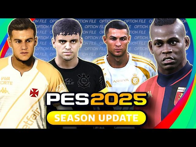 PES 2021 ATUALIZADO PARA A TEMPORADA 2025! OPTION FILE DE NOVEMBRO PARA PS4, PS5 e PC!