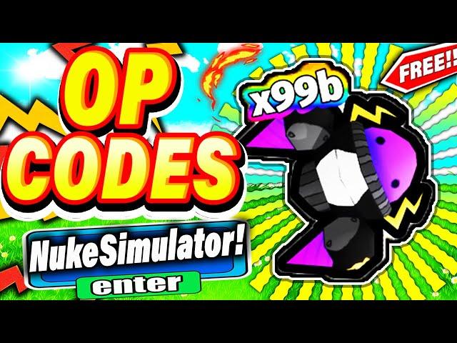 ALL NEW *SECRET CODES* IN ROBLOX NUKE SIMULATOR(new codes in roblox Nuke Simulator) NEW