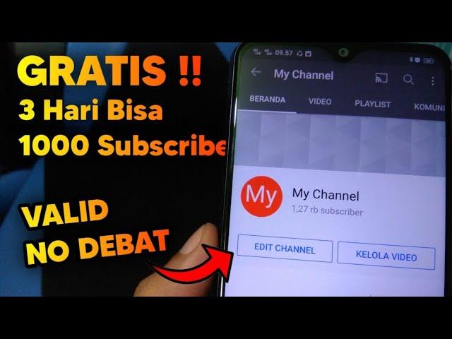 Cara Menambah Subscriber YouTube Gratis Dalam 3 Hari 1000 Subscriber