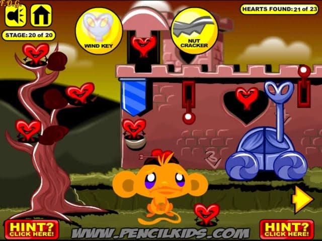 Monkey GO Happy Hearts Walkthrough