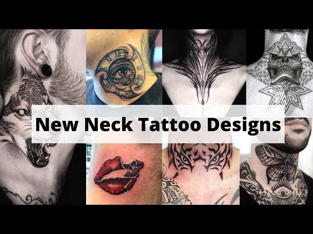 Neck tattoo designs for men | Small neck tattoos for men | New neck tattoo - Lets style buddy