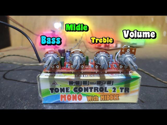 Tone control mantap VOLUME, TREBLE, MIDLE, BASS cocok buat semua amplifier